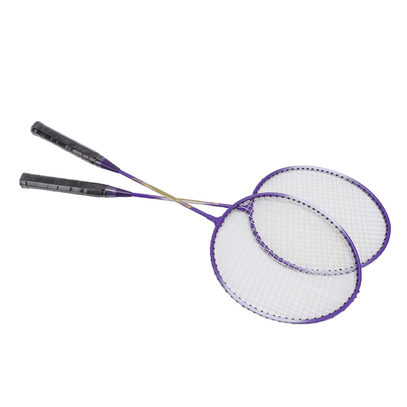 Badminton Racket, 2 Pcs 25.4in Ferroalloy Skidproof Handle